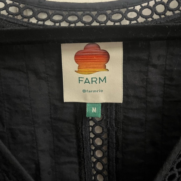 Farm Rio Black Lace Ruffle Bodysuit! - Picture 4 of 5